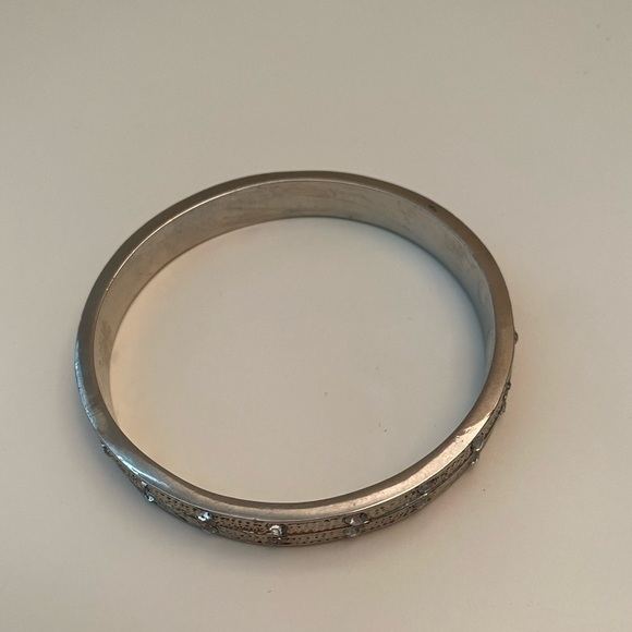 Silver rhinestone bangle. - Picture 2 of 4